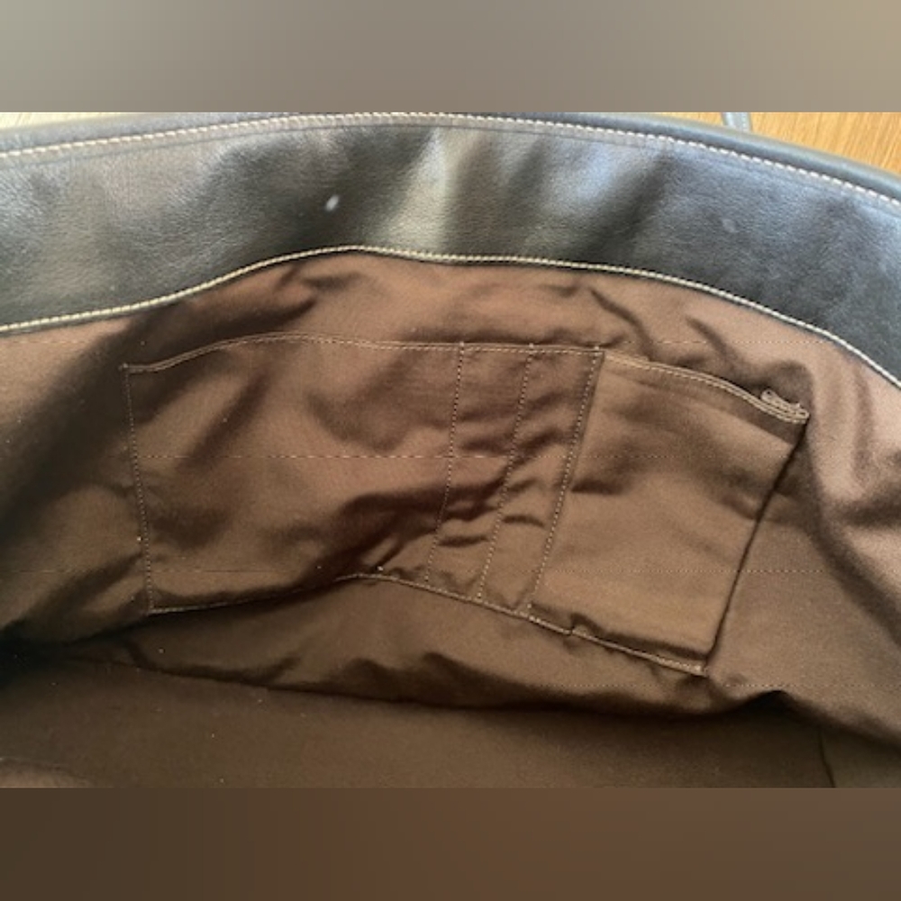 Coach Hampton Black Leather Tote - Picture 3 of 6